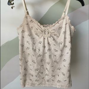 Floral Cream Tank Top